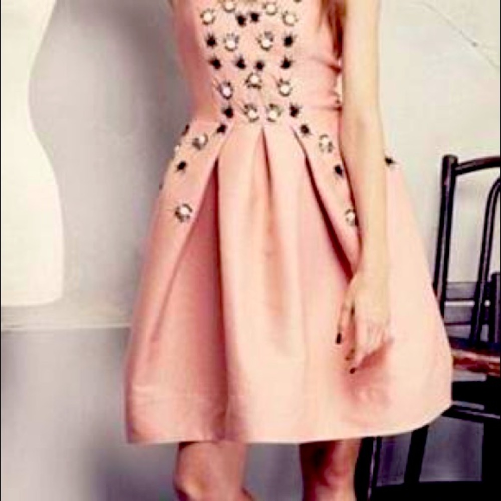 NWT- H&M Blush Pink Embellished Dress